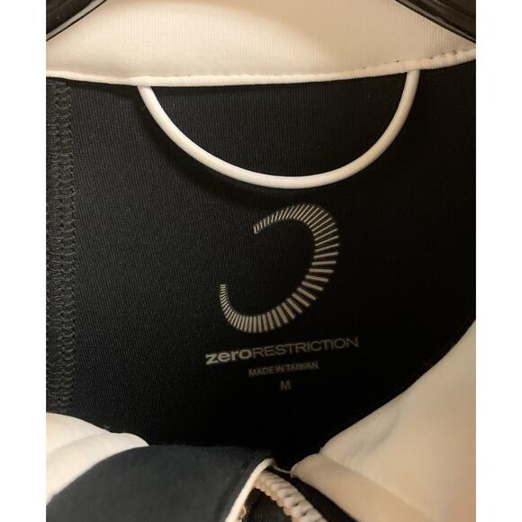 Womens Zero Restriction Medium Black Long Sleeve Logo Jacket Zip Pockets - Picture 4 of 10